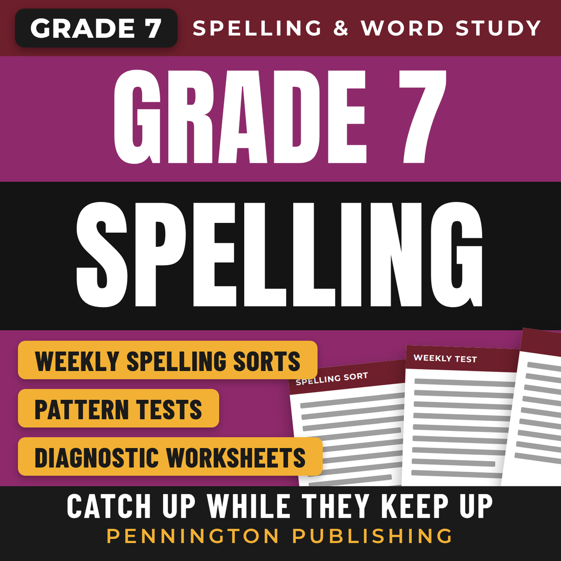 Differentiated Spelling Instruction Grade 7 Lessons, Remedial Worksheets, and Tests cover