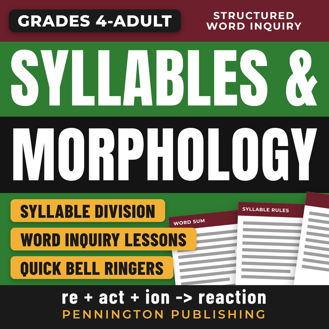 Syllables and Morphology cover