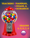 Grammar, Usage, and Mechanics Grades 4, 5, 6, 7, and 8 Lessons, Remedial Worksheets, and Tests