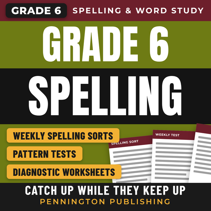 Differentiated Spelling Instruction Grade 6 Lessons, Remedial Worksheets, and Tests