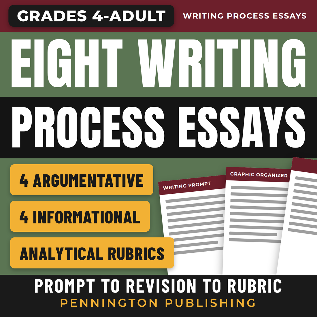 Eight Writing Process Essays cover